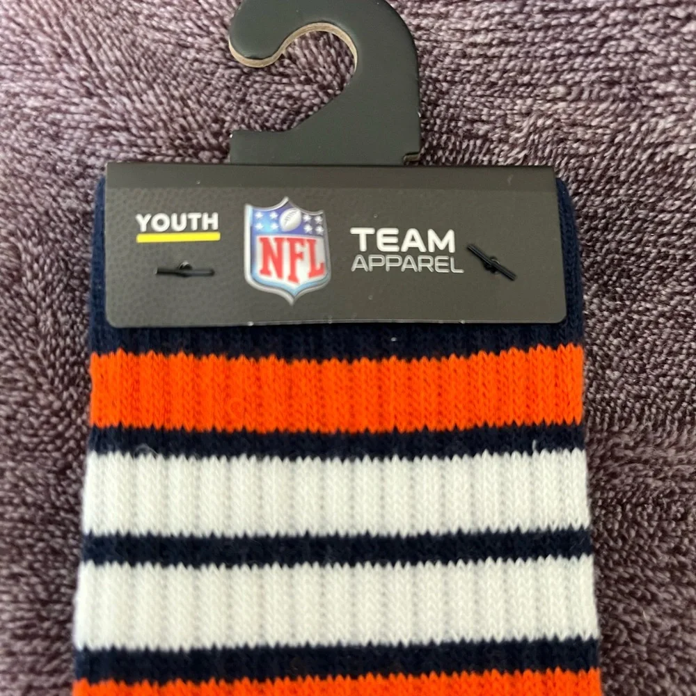 NFL Chicago Bears Navy and Orange Kids Socks women’s size3-6